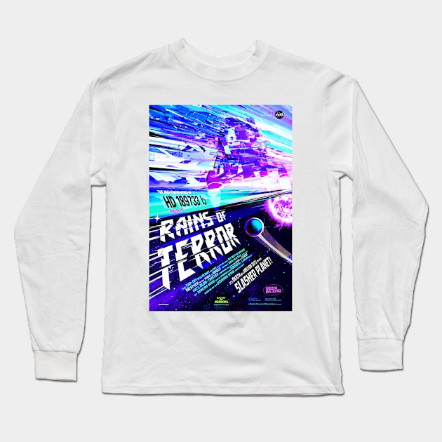 Vintage Rains of Terror Alien Exoplanet Travel Long Sleeve T-Shirt by pdpress